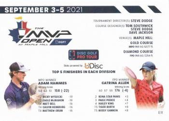 2022 Disc Golf Pro Tour - Events #E11 MVP Open (Adam Hammes / Catrina Allen) Back